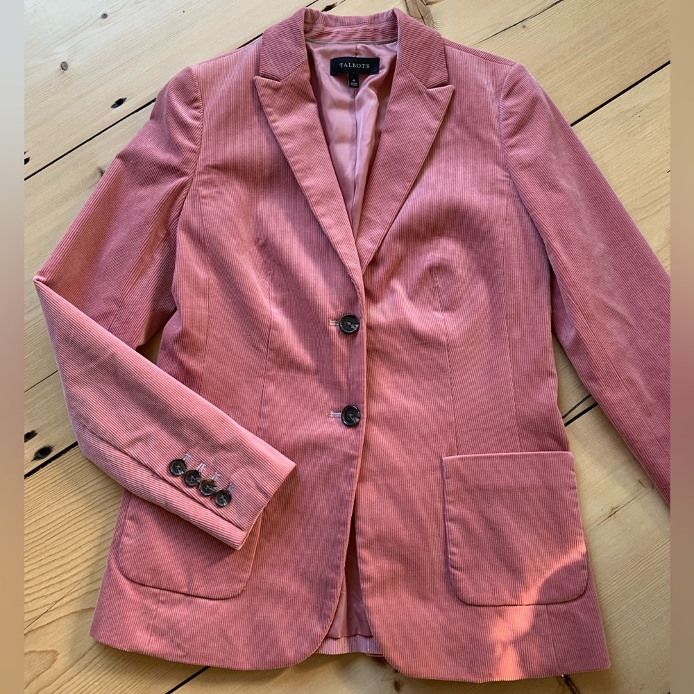 Talbots Dusty Pink Corduroy Blazer